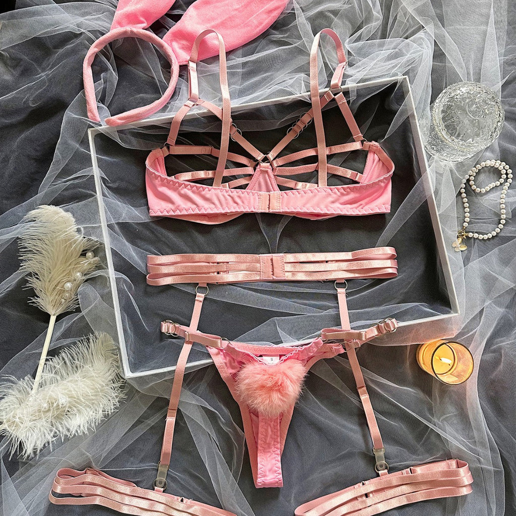 Ladies Dirty Rabbit Costume Open Bra Spicy Lingerie Set SKLG4051