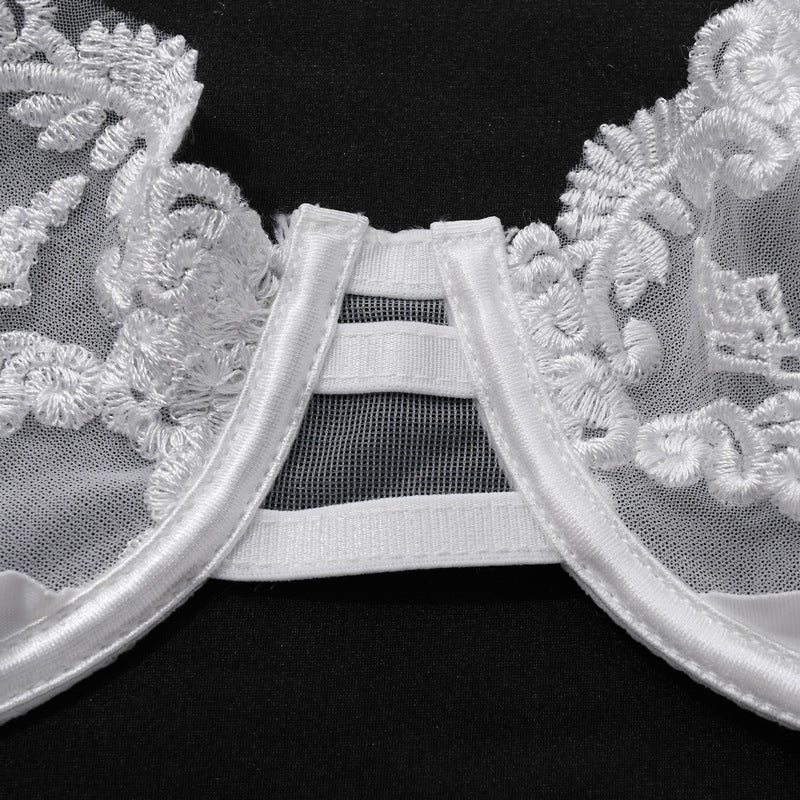 Ladies Floral Embroidery 3PCS Lingerie Set SKLG4156
