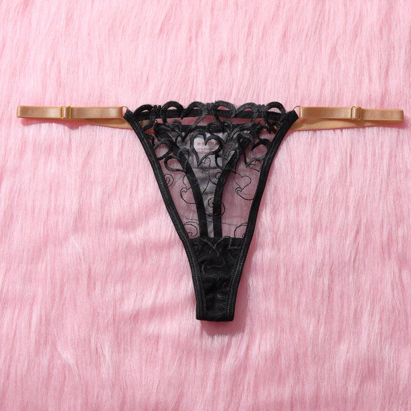 Ladies Leopard and Heart Lace Corset 3PCS Lingerie Set SKLG4025