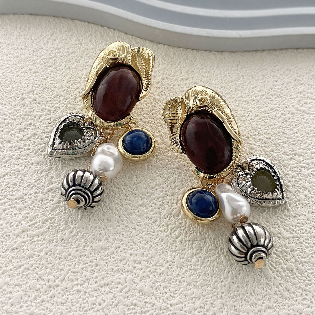 Ladies Vintage Faux Pearl Pandant Earrings SKAJ4227