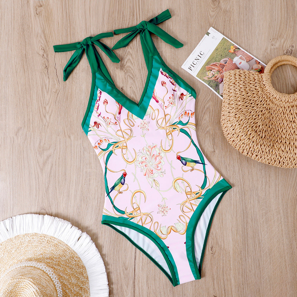 Ladies One Piece with Salong Cover Swimsuit SKSW40080ST