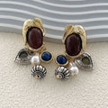 Ladies Vintage Faux Pearl Pandant Earrings SKAJ4227