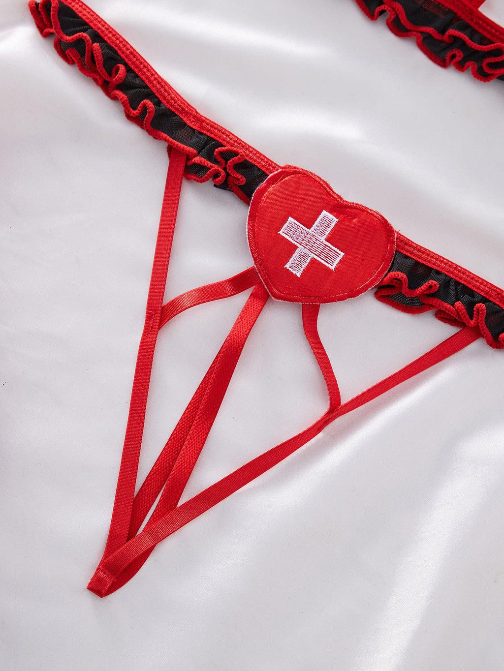 Ladies Spicy Costume Nurse 3PCS Lingerie Set SKLG4012