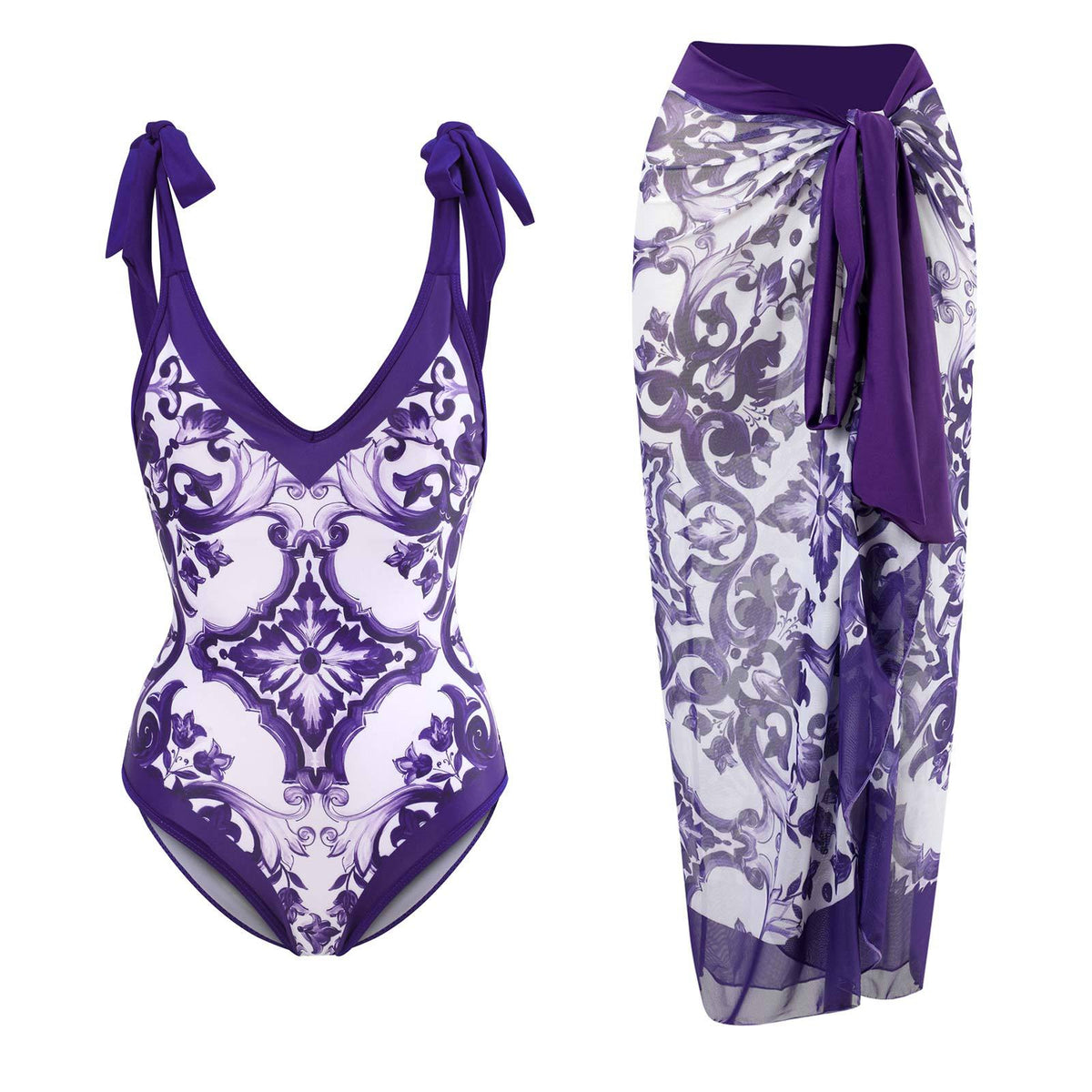 Ladies Strap Shoulder One Piece Swimsuit SKSW40081ST