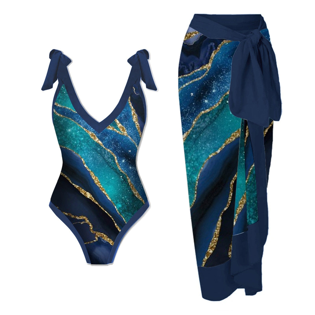 Ladies One Piece with Salong Cover Swimsuit SKSW40080ST