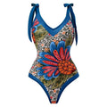 Ladies Strape Shoulder Print One Piece Swimwear SKSW40080T