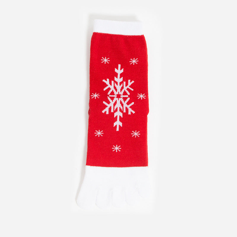 Ladies Merry Christmas Over Ankle Toe Socks SKASC4154