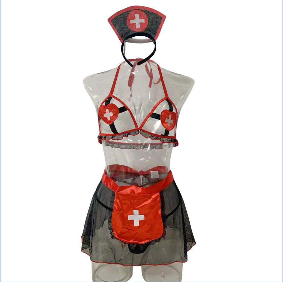 Ladies Sexy Dirty Nurse Costume Lingerie Set SKLG4133