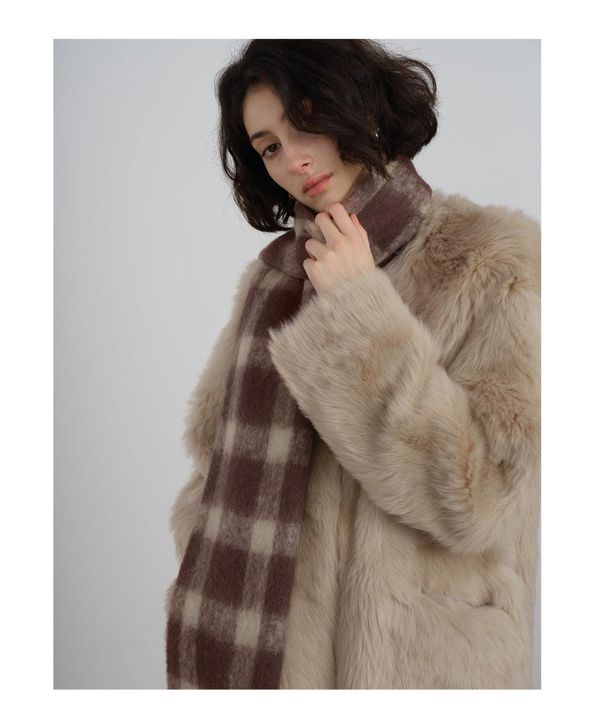 Ladies Color Blocks Check Scarf YN016