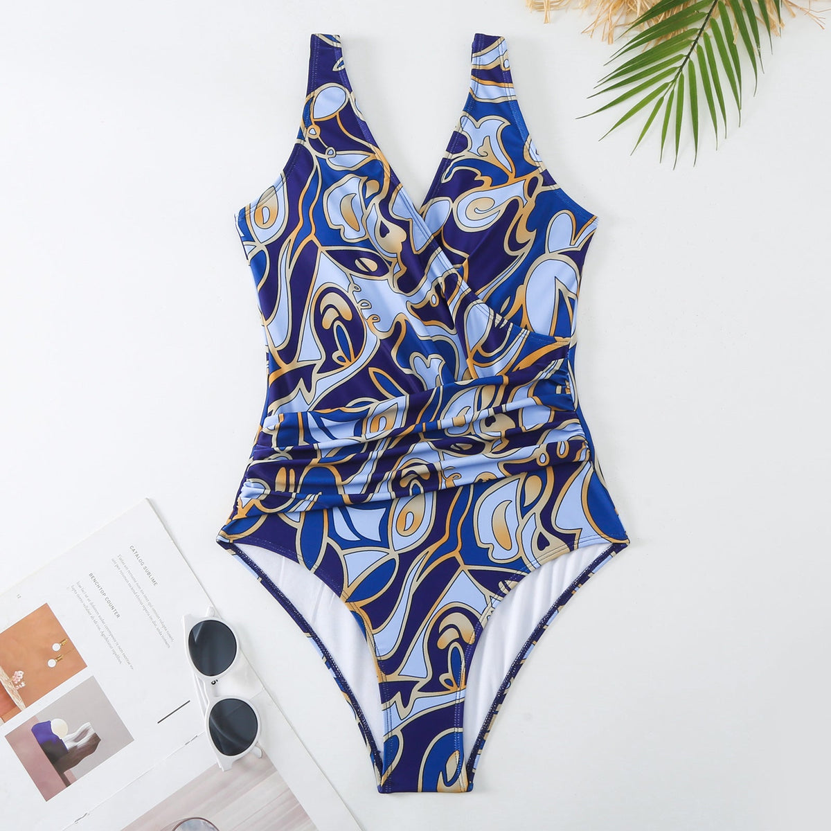 Ladies Print One Piece Swimwear with Cover SKSW40136