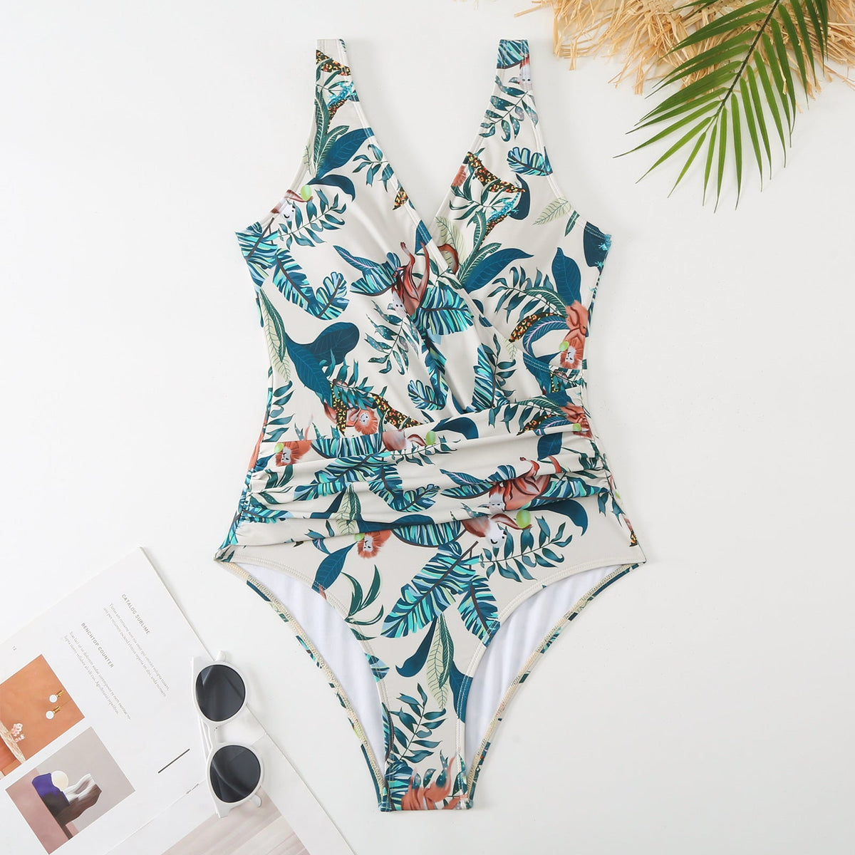 Ladies Print One Piece Swimwear with Cover SKSW40136