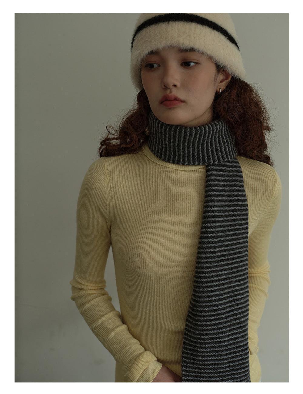 Ladies Classic Stripe Soft Knit Scarf YW4057