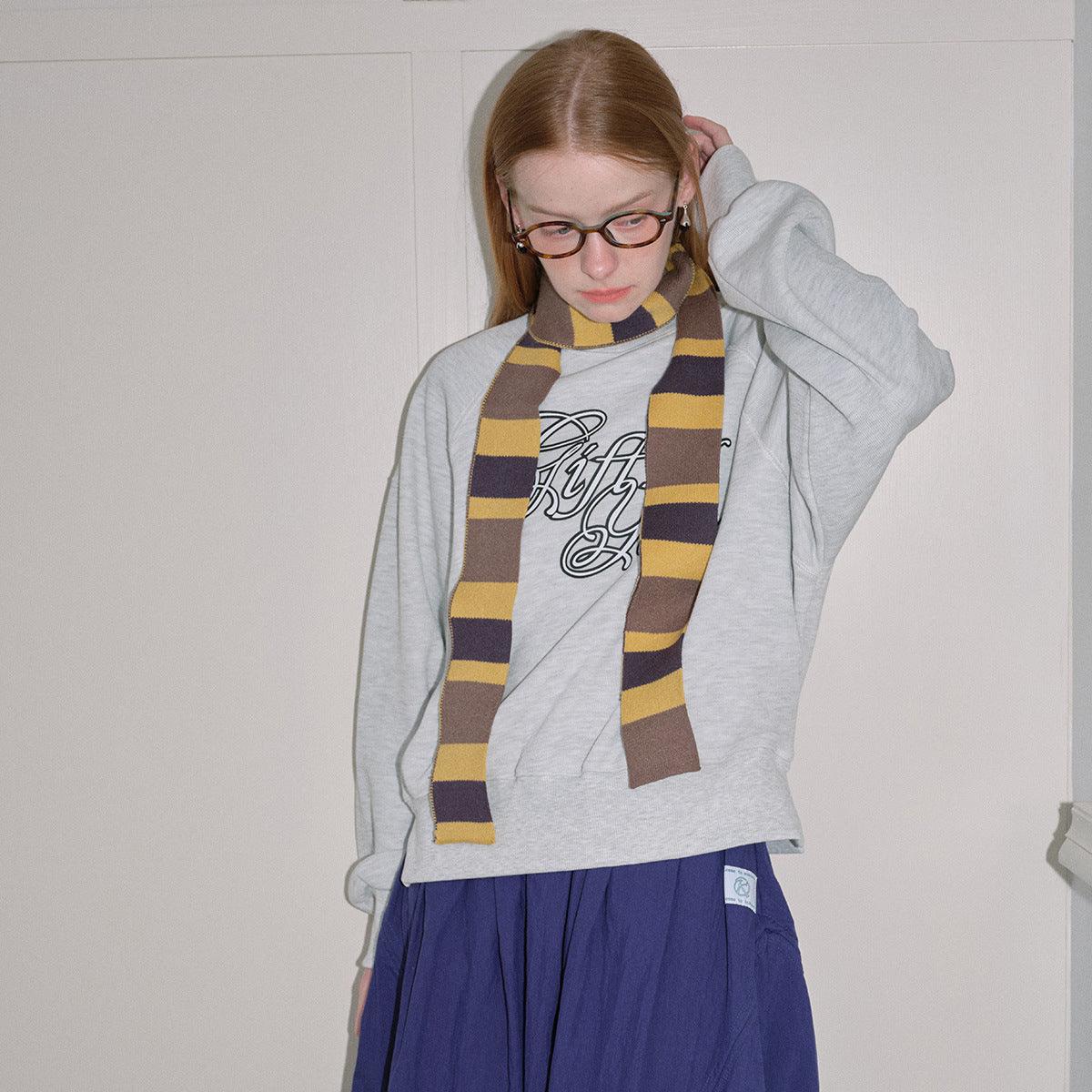 Ladies Color Block Stripe Kint Scarves YW030