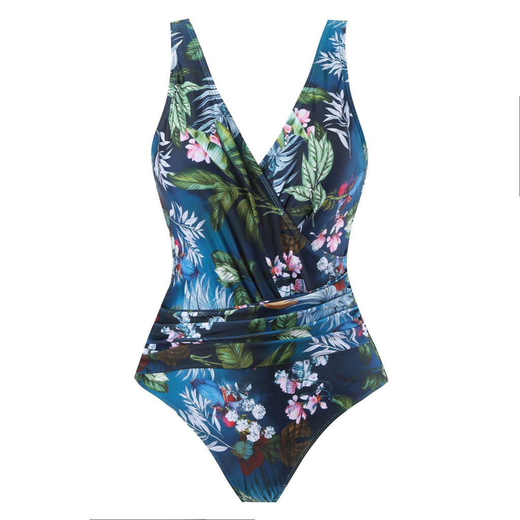 Ladies Print One Piece Swimwear with Cover SKSW40136