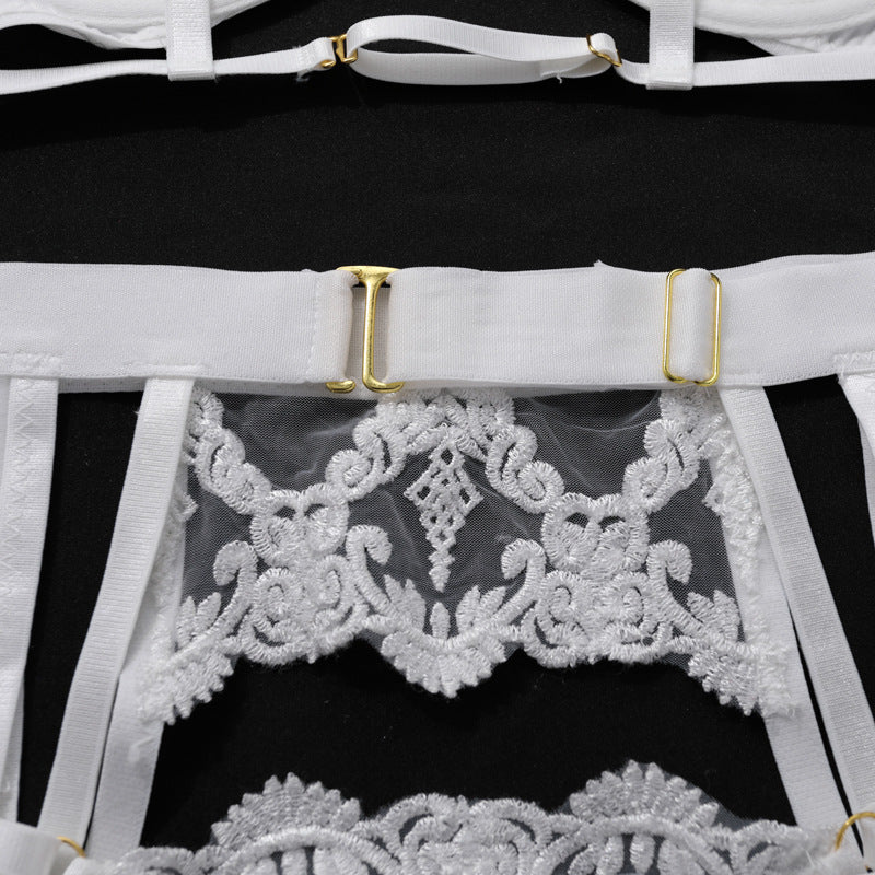 Ladies Floral Embroidery 3PCS Lingerie Set SKLG4156