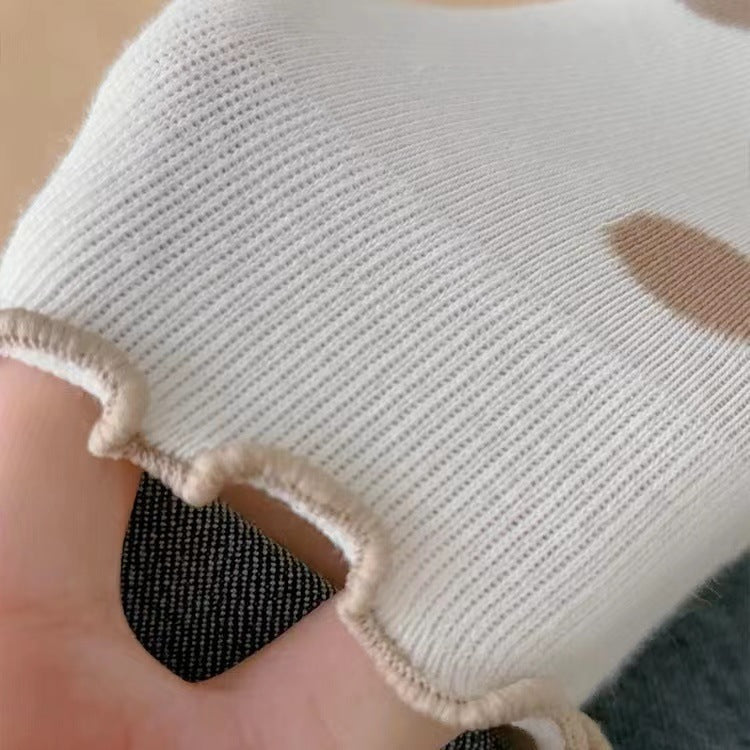 Ladies Everyday Polka Dot Knit Socks SKAS50019