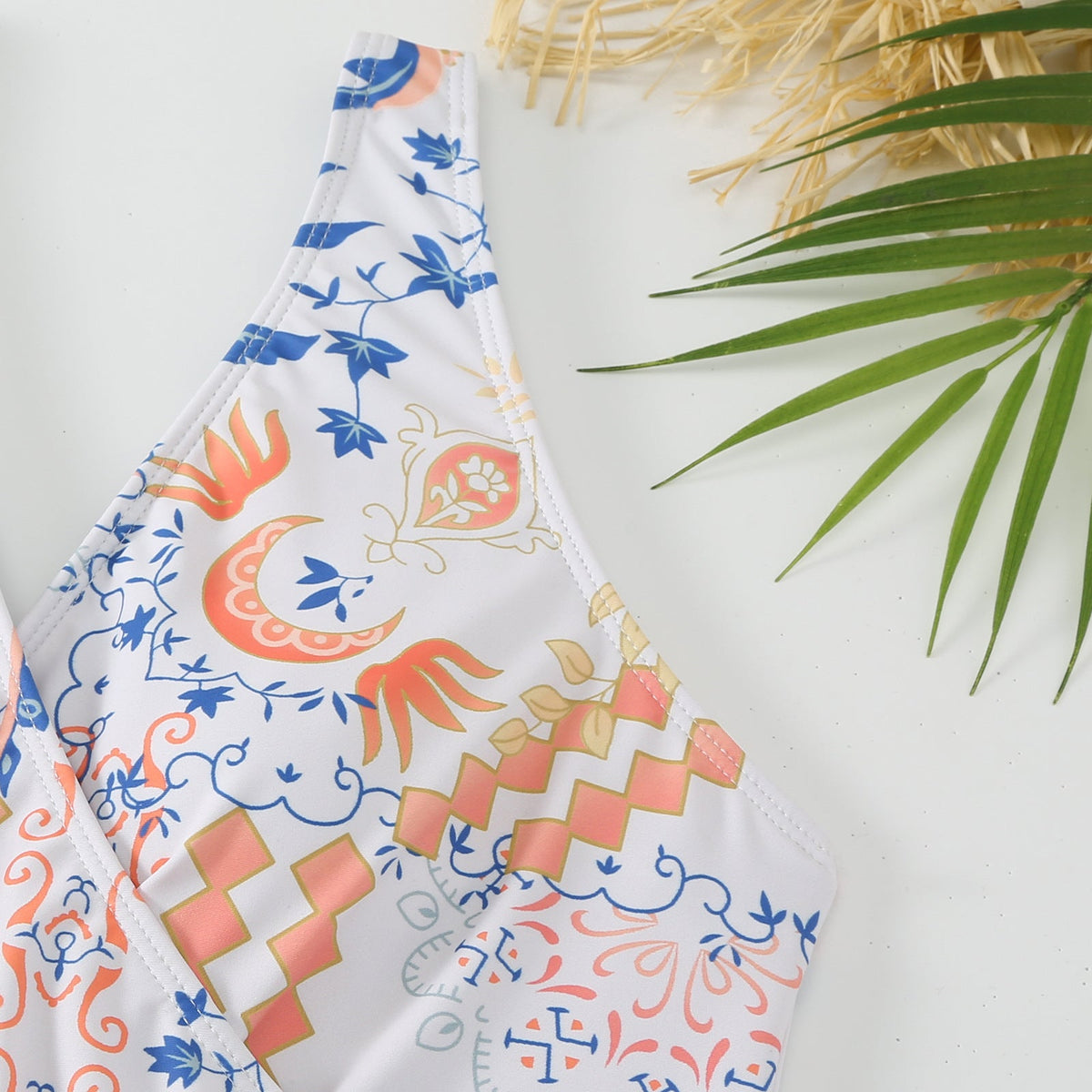 Ladies Print One Piece Swimwear with Cover SKSW40136