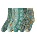Ladies Salvia Collection Cotton Socks 5 Paris/Pack SKASC4166