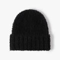 Ladies Solid Color Loop Fold Knit Hat SKAH4213