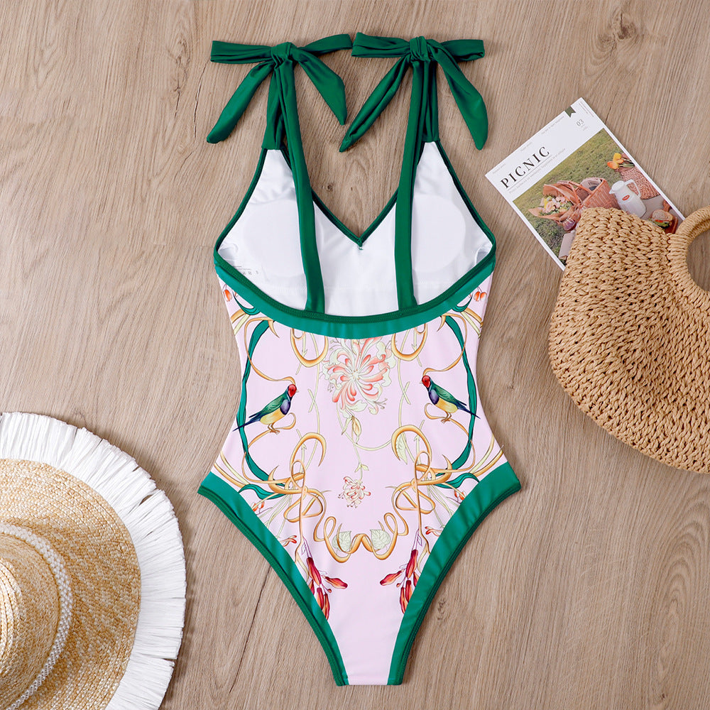 Ladies One Piece with Salong Cover Swimsuit SKSW40080ST