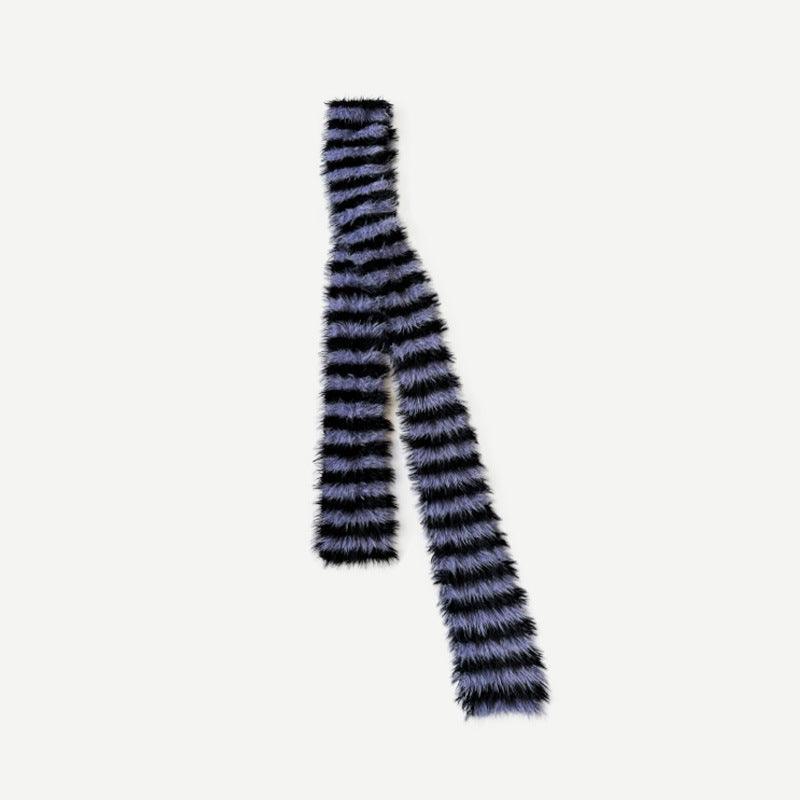 SWEETKAMA Ladies Soft Faux Mink Feel Stripe Scarf YW039