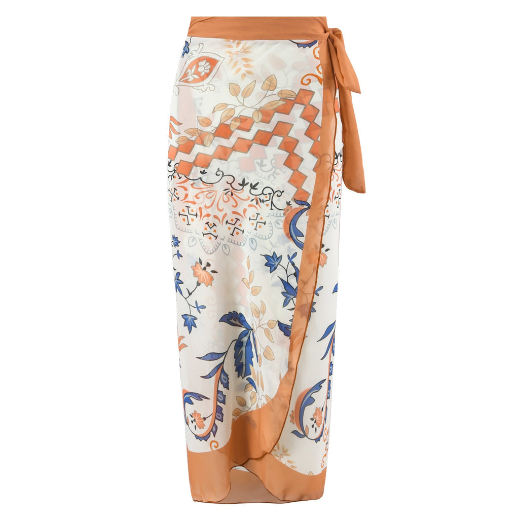 Ladies Print One Piece Swimwear with Cover SKSW40136