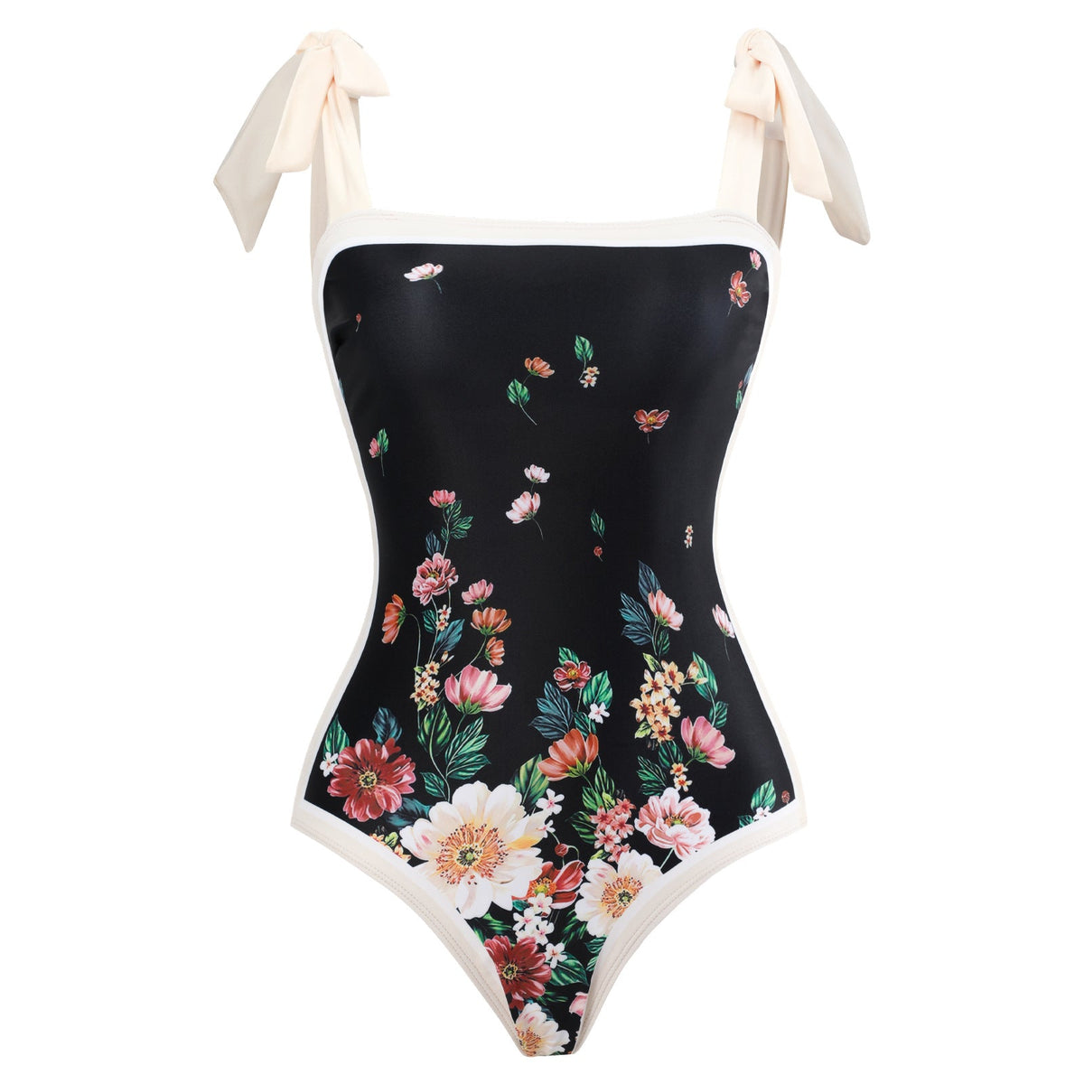 Two Shoulder with Cover One Piece Swimwear SKSW40146