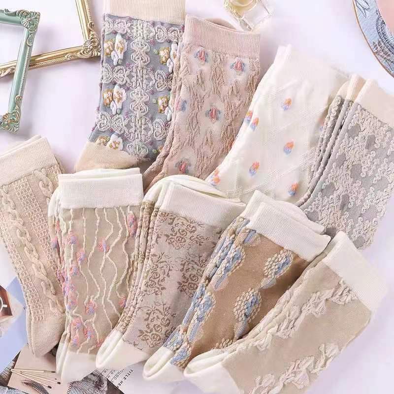 SWEETKAMA Ladies Multi Color Cotton Daily Socks SKASC4160