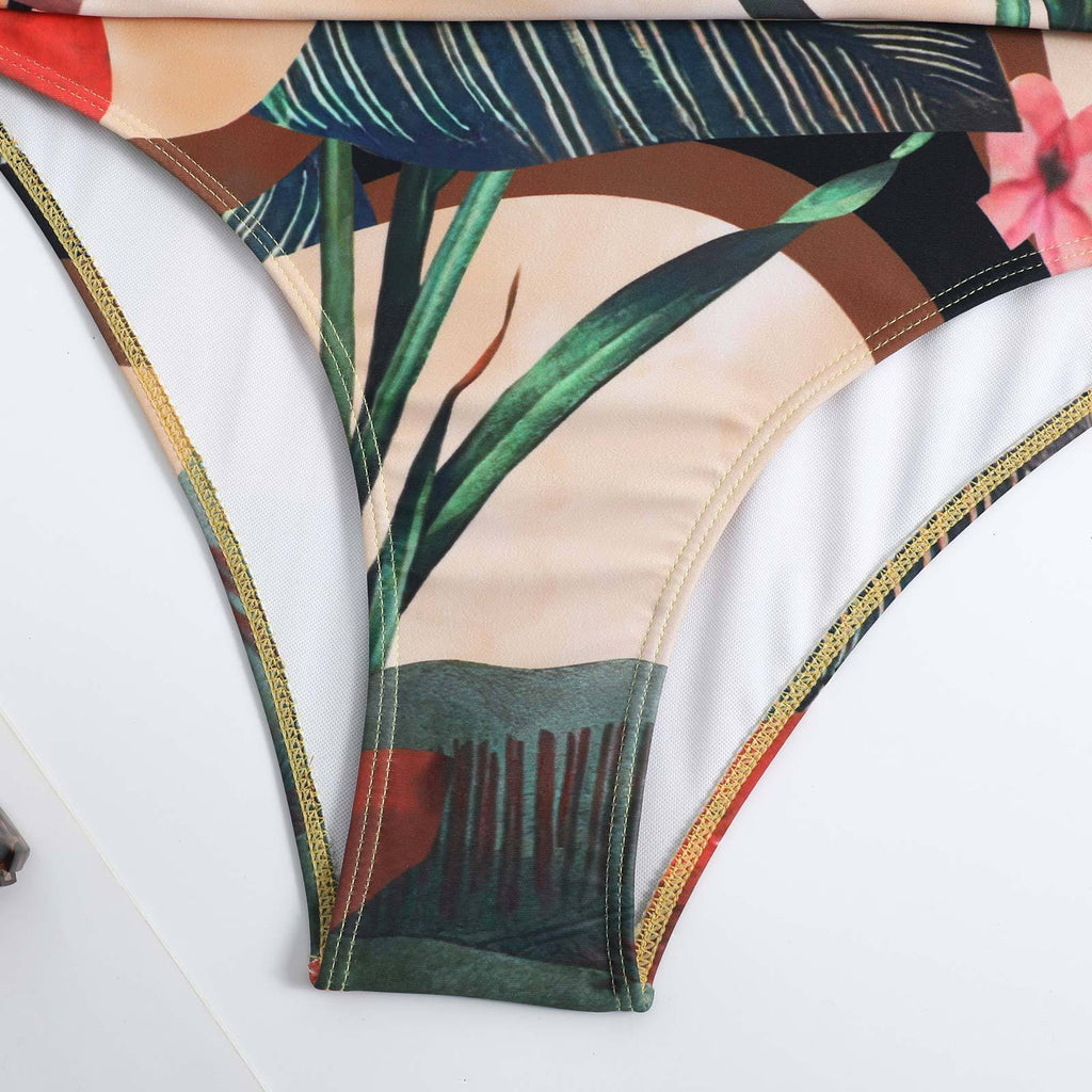 Ladies Print One Piece Swimwear with Cover SKSW40136