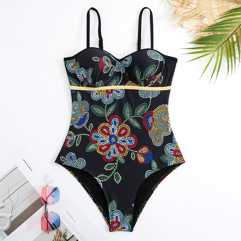Ladies One Piece Swimwear with Cover Up 8BK3WST78