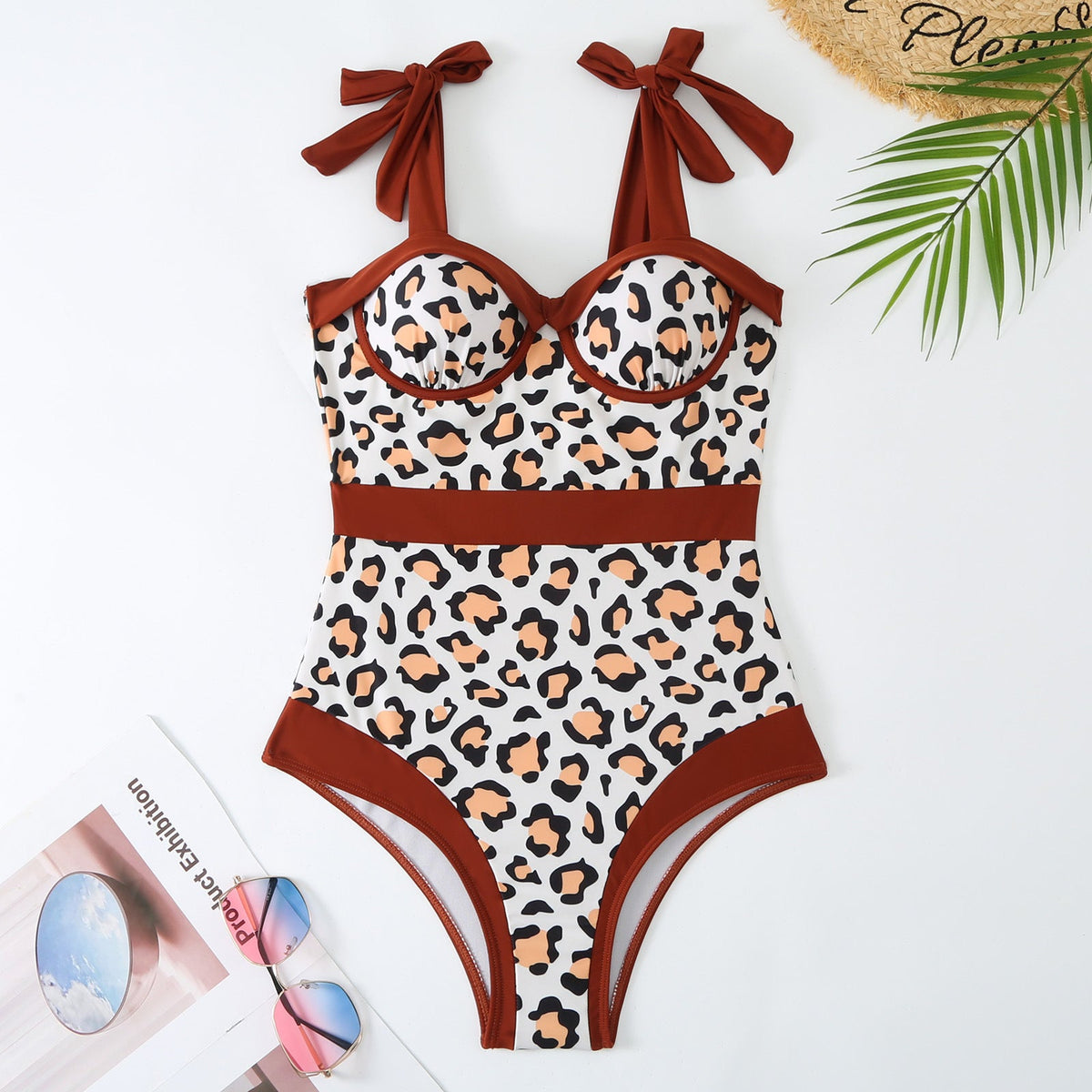 Strape Shoulder One Piece Swimwear with Salong SKSW40116