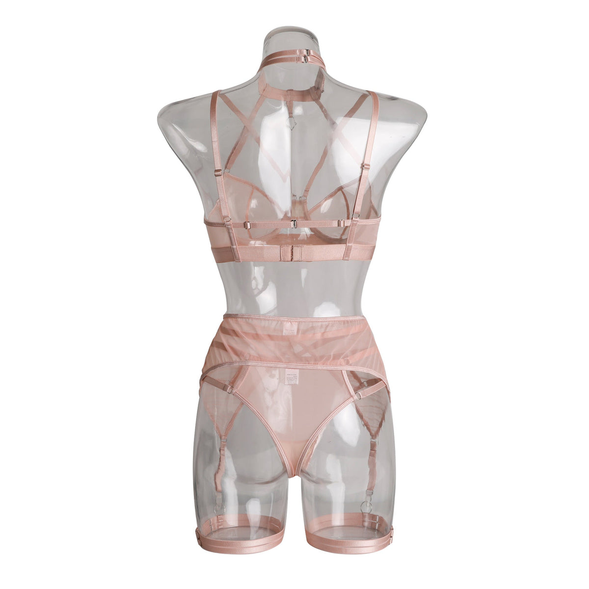 Ladies Solid Color 3PCS Lingerie Set SKLG4090