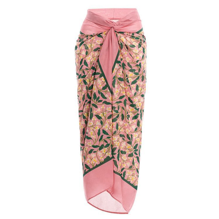 String Shoulder Floral Swimwear with Salong SKSW40157