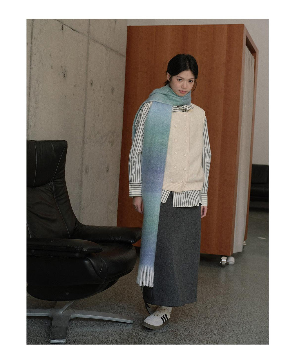 Ladies Gradient Color Simple Scarf YN037