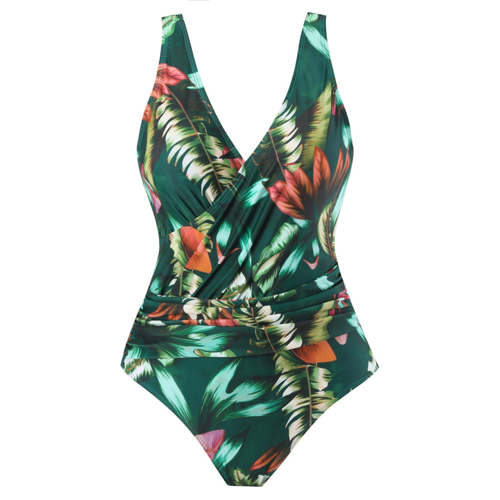 Ladies Print One Piece Swimwear with Cover SKSW40136