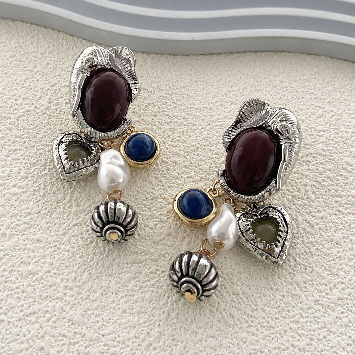 Ladies Vintage Faux Pearl Pandant Earrings SKAJ4227