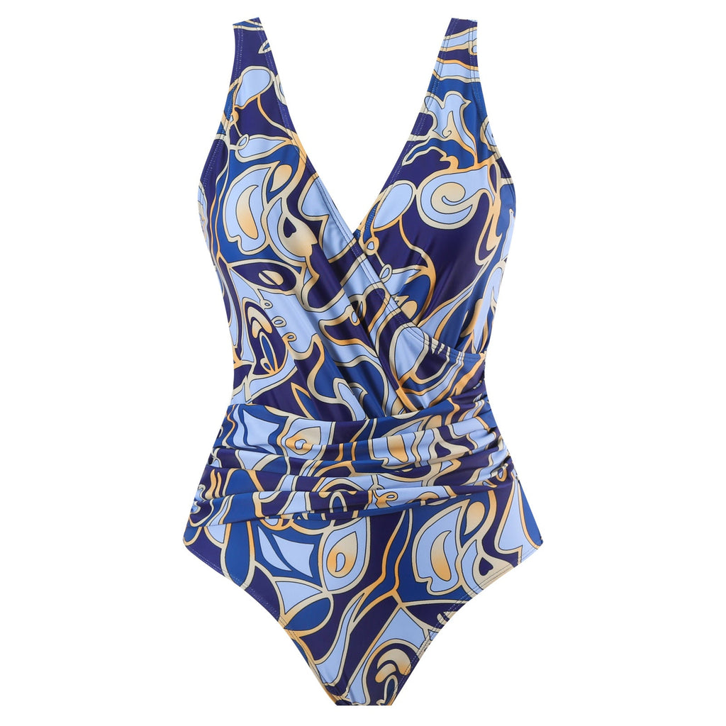 Ladies Print One Piece Swimwear with Cover SKSW40136
