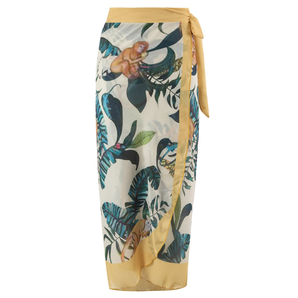 Ladies Print One Piece Swimwear with Cover SKSW40136