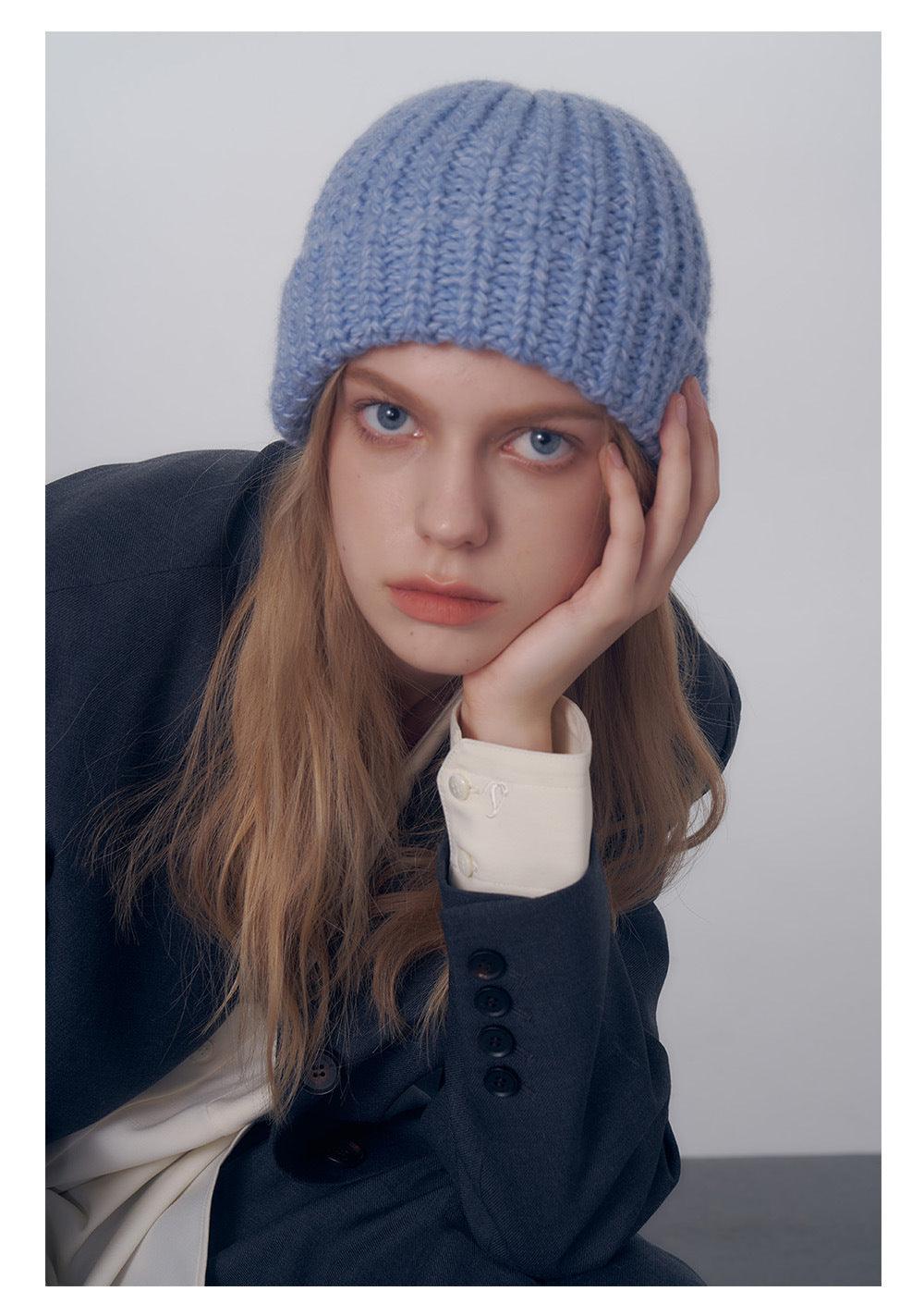 Ladies Solid Color Warm Winter Knit hat YH3025