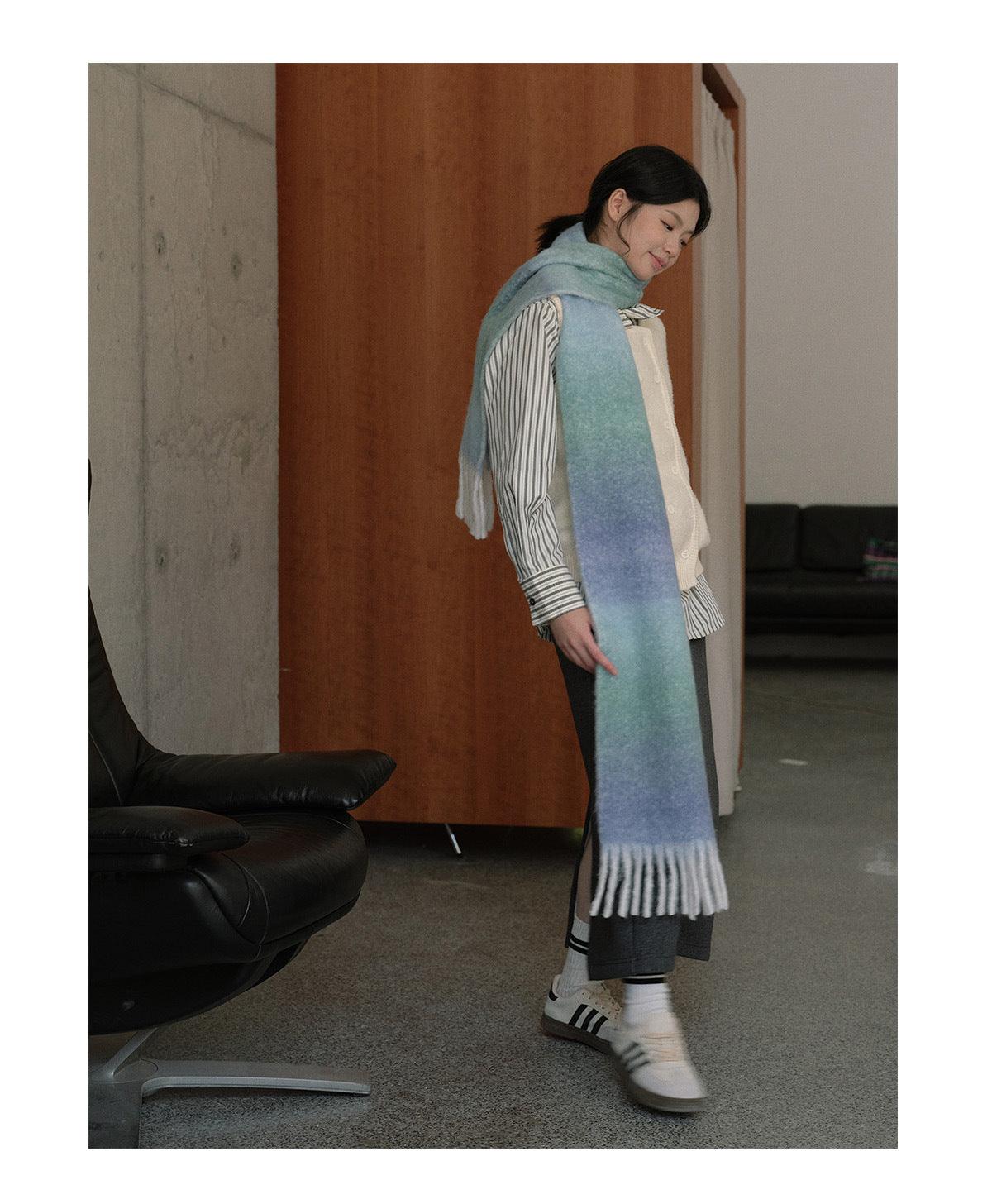 Ladies Gradient Color Simple Scarf YN037