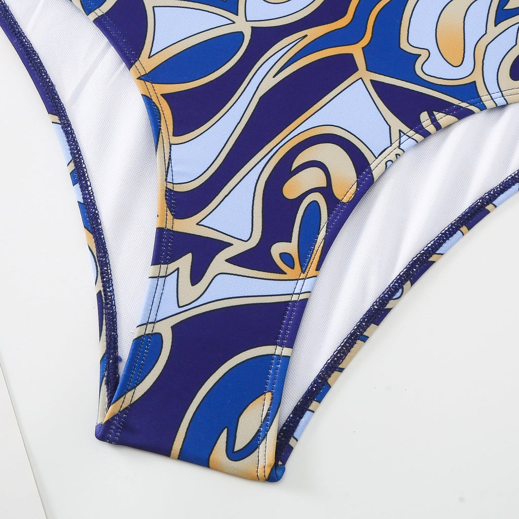 Ladies Print One Piece Swimwear with Cover SKSW40136