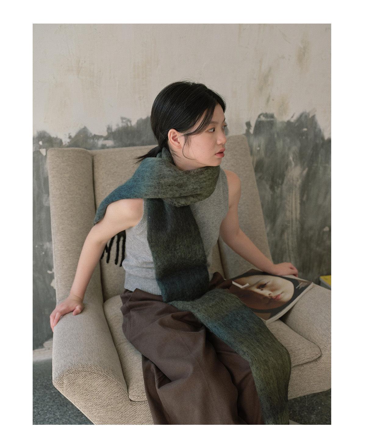 Ladies Gradient Color Simple Scarf YN037
