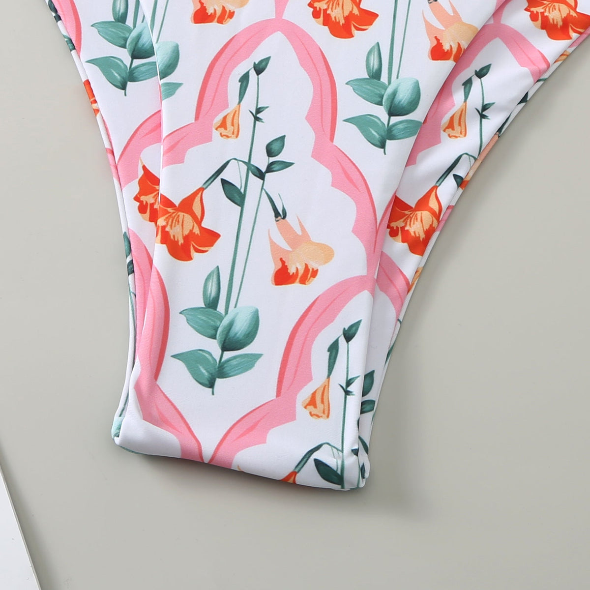 String Halter One Piece Swimwear with Cover SKSW40150
