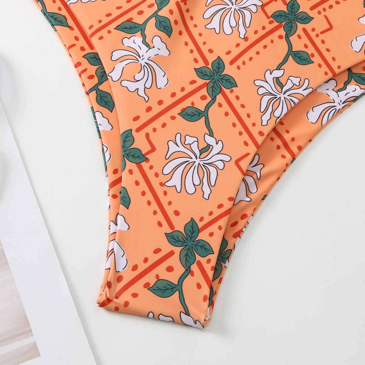 String Halter One Piece Swimwear with Cover SKSW40150
