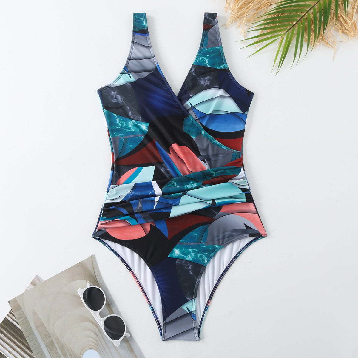Ladies Print One Piece Swimwear with Cover SKSW40136