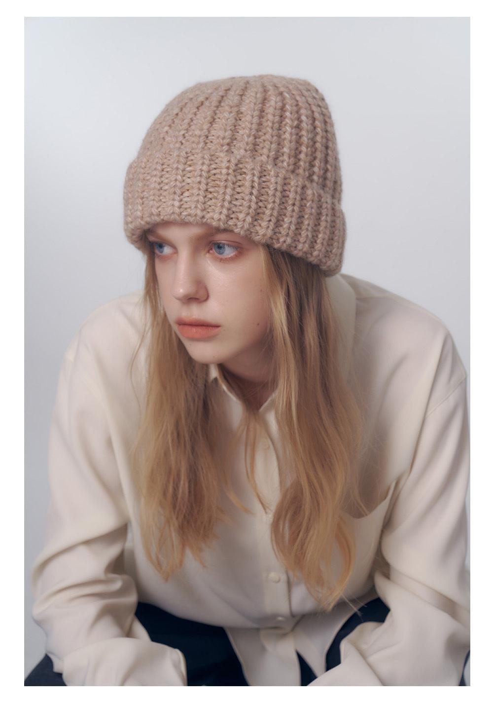 Ladies Solid Color Warm Winter Knit hat YH3025