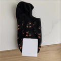Ladies Small Floral Knit Boat Socks SKAS50022