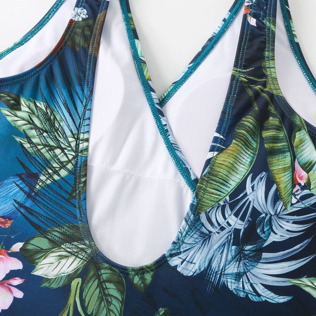 Ladies Print One Piece Swimwear with Cover SKSW40136