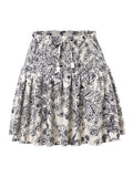 Ladies Floral Elasic Waist Swim Cover Skirt SKSW40088S