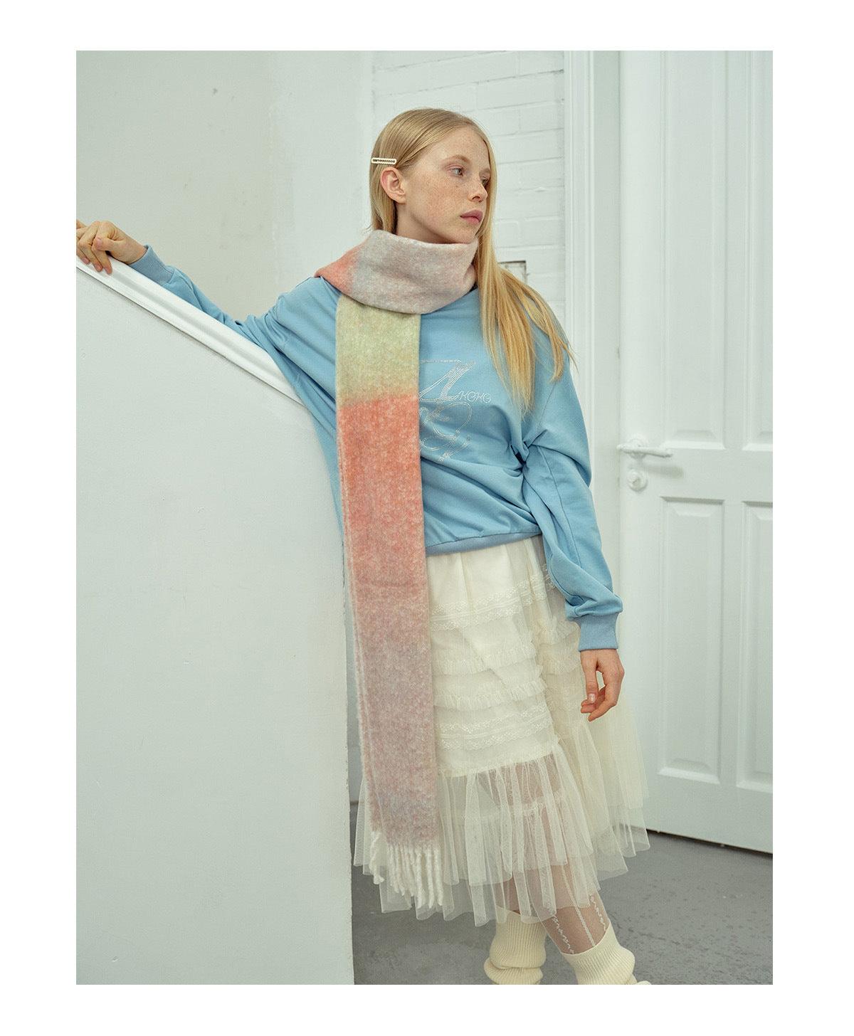 Ladies Gradient Color Simple Scarf YN037